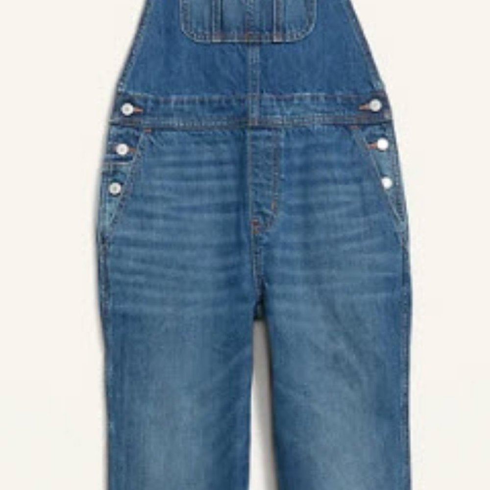 Old Navy Slouchy Distressed Workwear Overalls